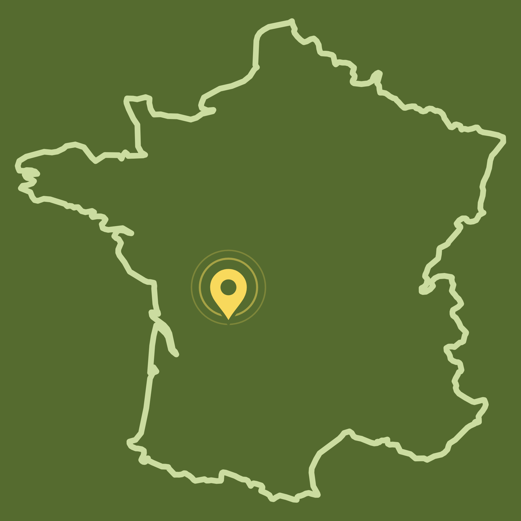 Location of Camping de la Bucherie in France